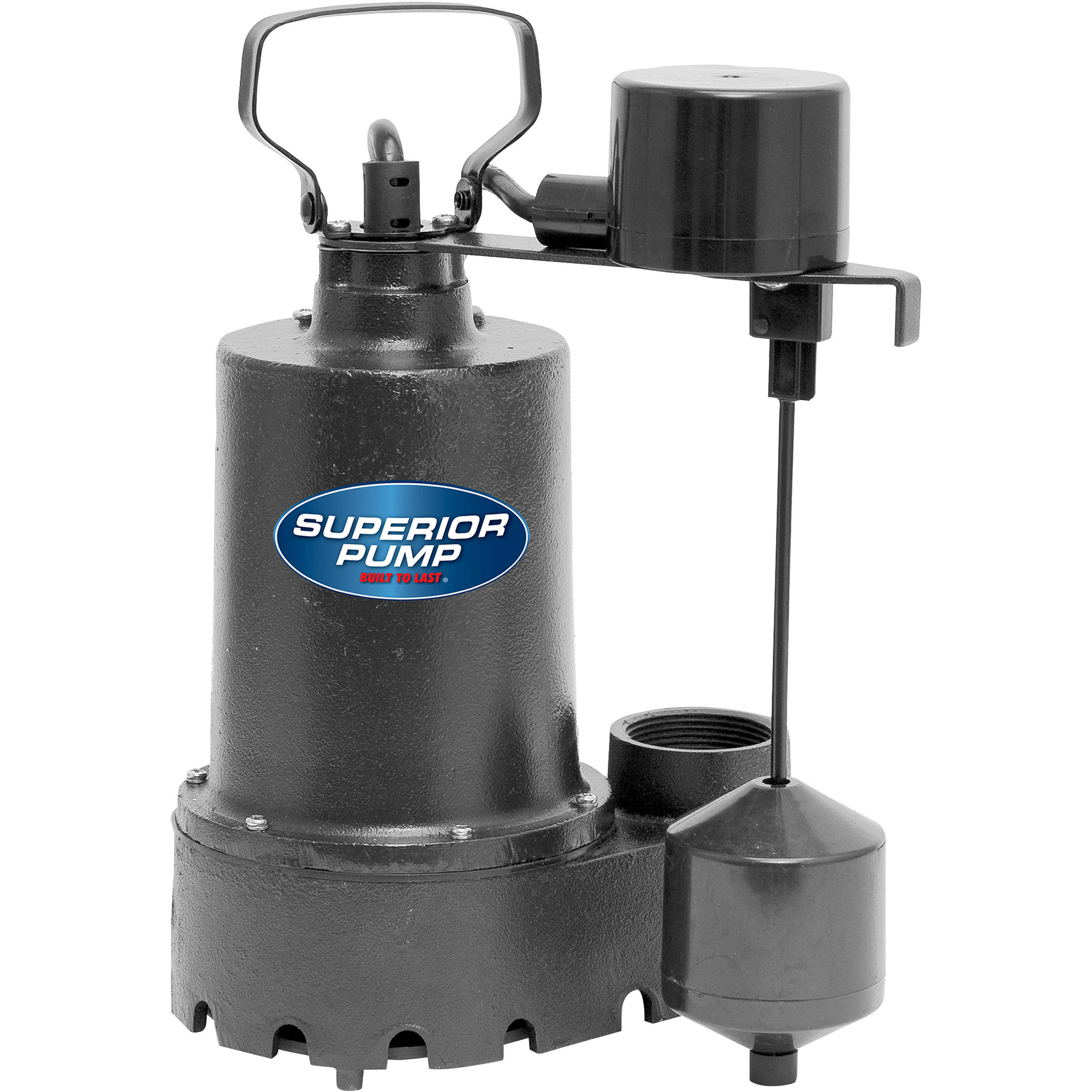 Superior Pump Cast Iron Submersible Sump Pump, 2760 GPH, 1/3 HP, Model#